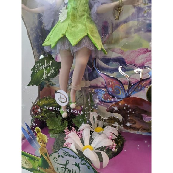 Disney Other Tinkerbell Porcelain Doll Disney Fairy Collectible 207 Brass Key Keepsakes Nrfb